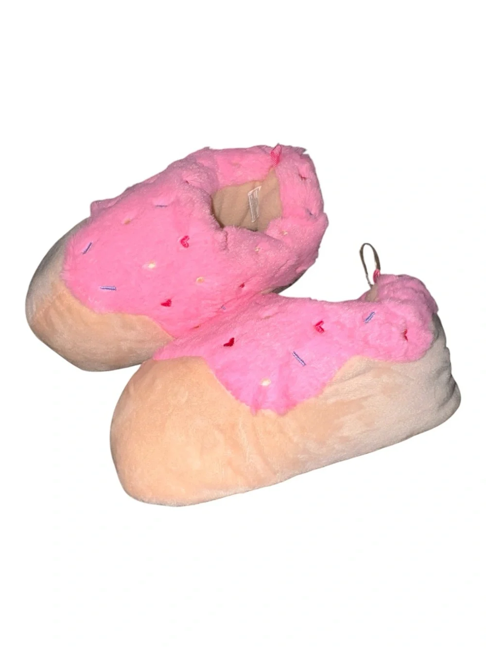 Plush Pink Cupcake Sprinkle Slippers